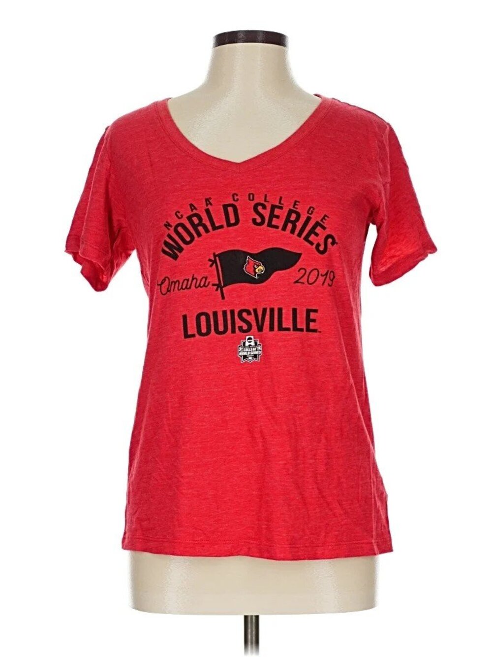 Cardinals 2019 NCAA World Series Louisville Omaha T-shirt L - Blue 84
